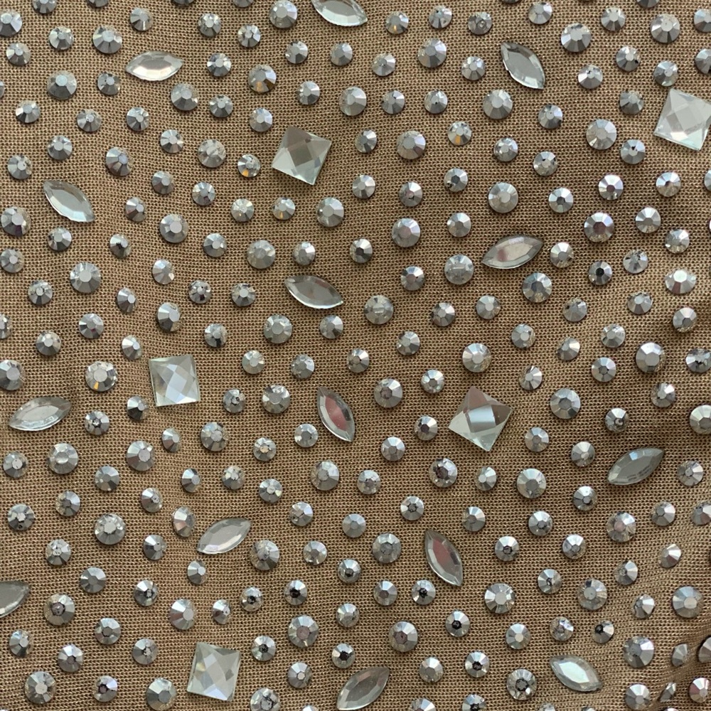 Rhinestone Bodycon Backless Dress - Windsor